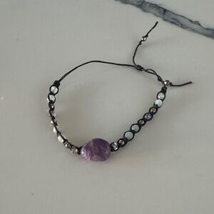 Amethyst Beaded Bracelet